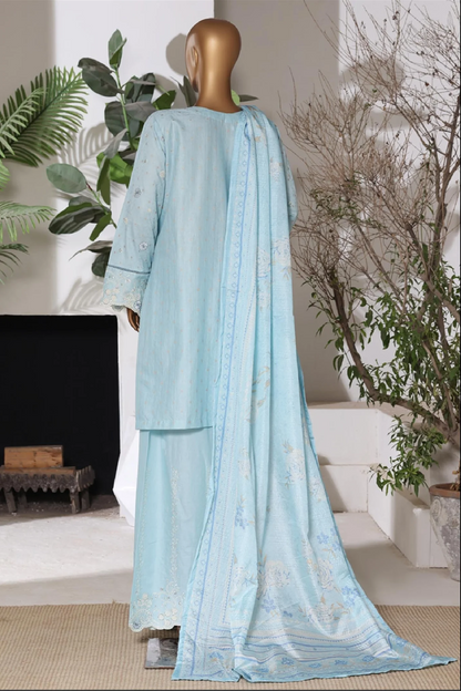 BIN SAEED | Stitched 3pc Embroidered Jacquard Lawn
