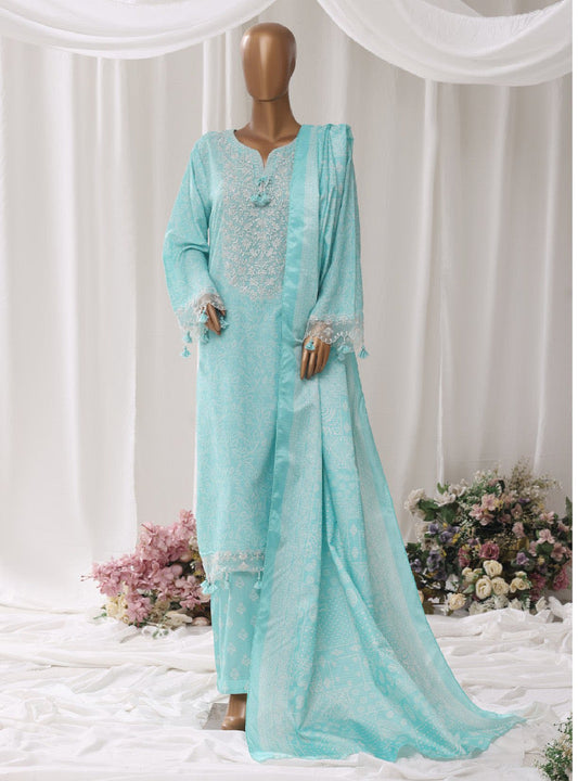 BIN SAEED | Exclusive Luxury Embroidered Viscose with Flapper — Stitched 3-Piece Collection