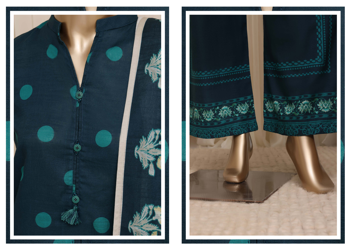Sada Bahar | Stitched Printed Short Shirt Khaddar  With Flapper Trouser