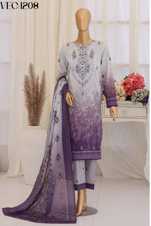 Virsa By HZ | Unstitched 3 Piece Embroidered Lawn Collection
