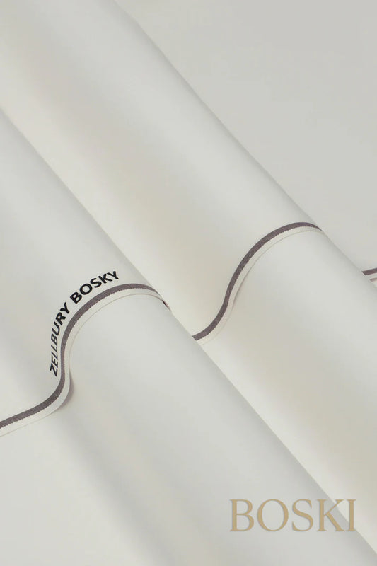 Zellbury | Unstitched Men’s Boski Wash & Wear Collection [ White ]