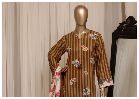 Sada Bahar | Stitched Printed Short Shirt Khaddar  With Flapper Trouser