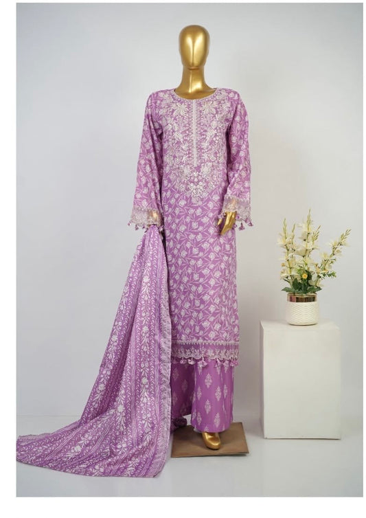 BIN SAEED | Exclusive Luxury Embroidered Viscose with Flapper — Stitched 3-Piece Collection