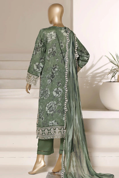 Sada Bahar | Stitch 3 PC Signature Festive Embroidered Lawn with Printed Chiffon Dupatta