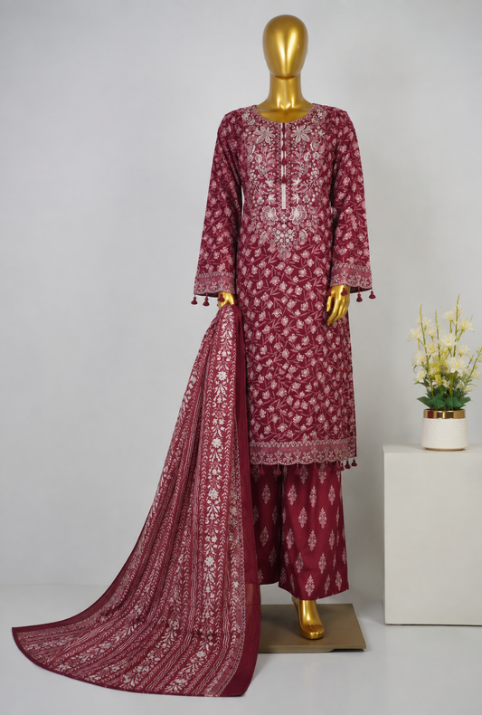 BIN SAEED | Exclusive Luxury Embroidered Viscose with Flapper — Stitched 3-Piece Collection
