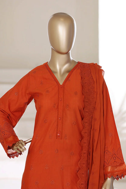 Sada Bahar | Stitch 3 Pc Chikankari Suit featuring 3D laser cut work