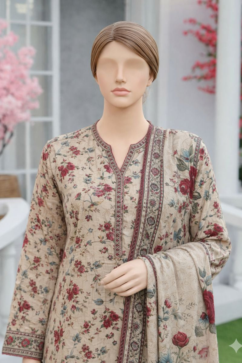 Bin Saeed | Stitched 3pc Printed Cotton Collection