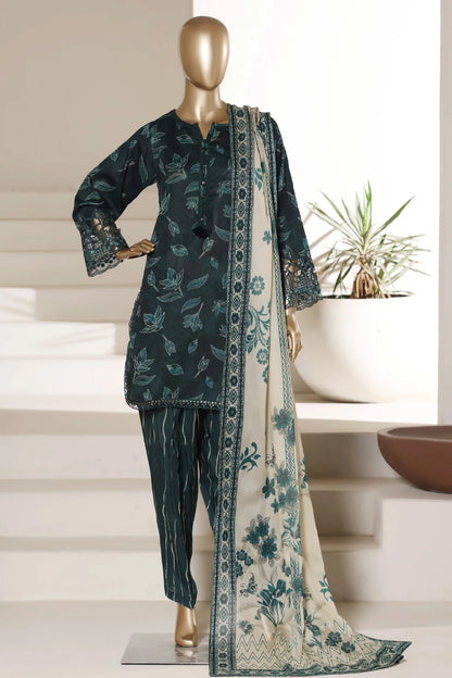 Sada Bahar Stitched Embroidered Lawn Suit With Farshi Shalwar – Summer Collection