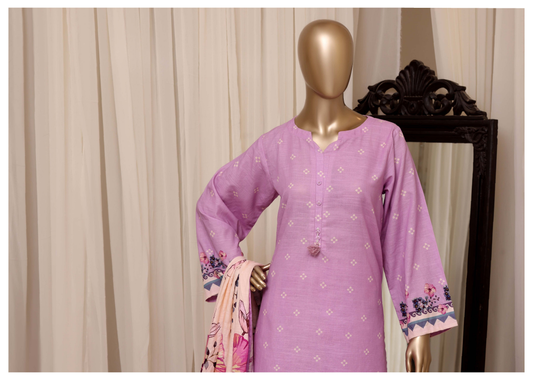 Sada Bahar | Stitched Printed Short Shirt Khaddar  With Flapper Trouser