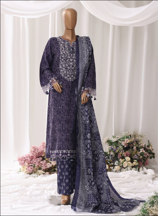 BIN SAEED | Exclusive Luxury Embroidered Viscose with Flapper — Stitched 3-Piece Collection