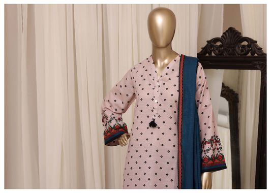 Sada Bahar | Stitched Printed Short Shirt Khaddar  With Flapper Trouser