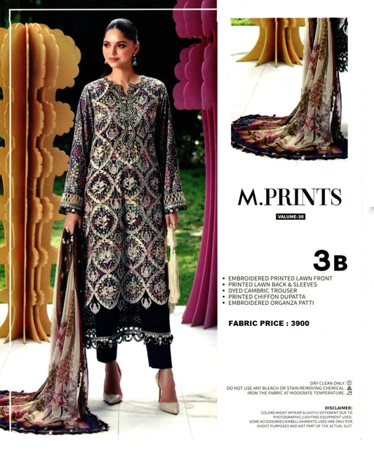 MARIA B | UNSTITCHED 
Embroidered Master Replica 3-Piece Collection