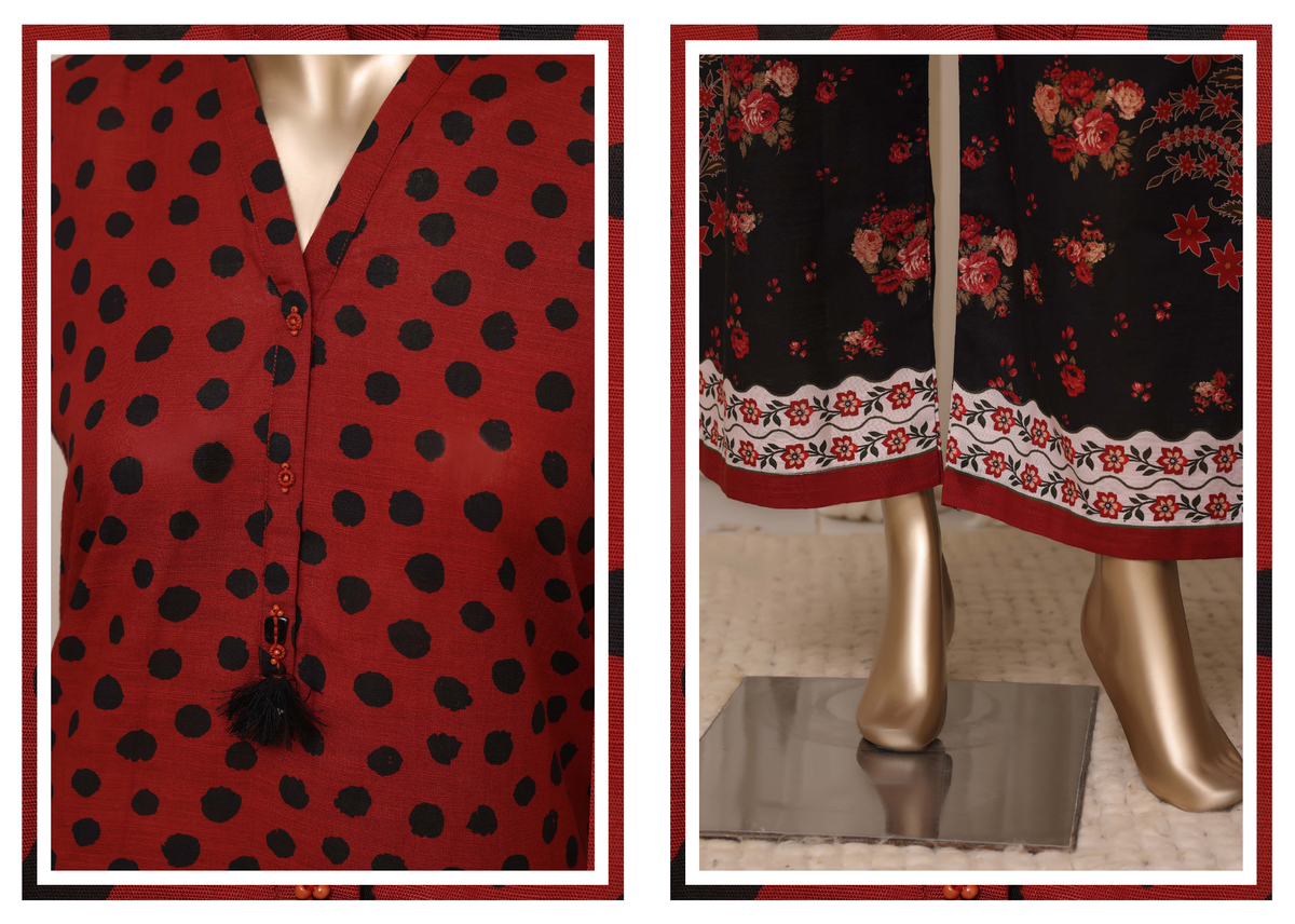 Sada Bahar | Stitched Printed Shirt Shirt Khaddar  With Flapper Trouser