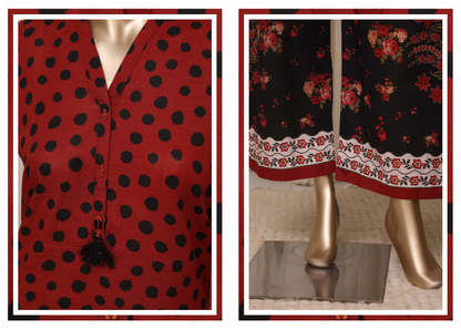 Sada Bahar | Stitched Printed Shirt Shirt Khaddar  With Flapper Trouser
