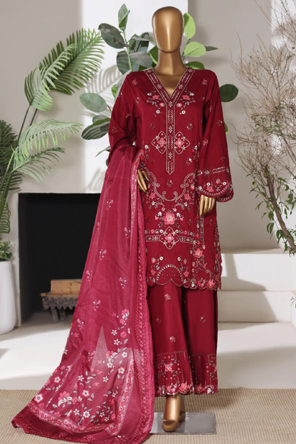 BIN SAEED | Stitched 3pc Embroidered Jacquard Lawn