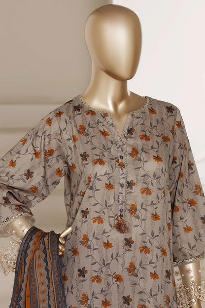 Sada Bahar | Stitched 3 Piece Festive Embroidered Lawn With Printed Dupatta