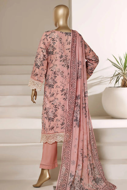 Sada Bahar | Stitched 3 Piece Festive Embroidered Lawn With Printed Dupatta