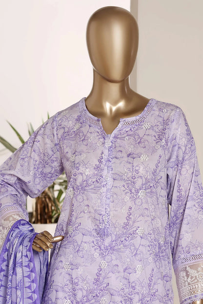 Sada Bahar | Stitched 3 Piece Festive Embroidered Lawn With Printed Dupatta