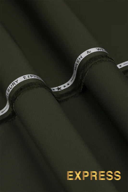 Zellbury Men’s | Unstitch Express Wash & Wear Collection – 4.25 Meter [ Dark Green ]