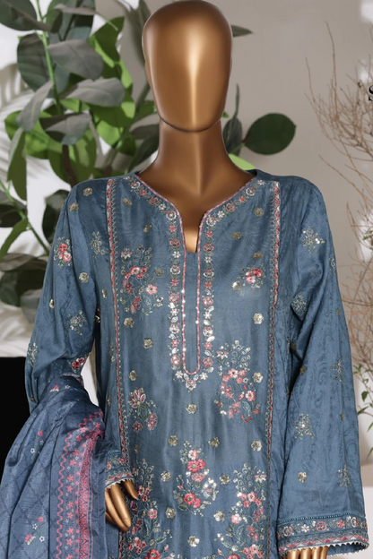 BIN SAEED | Stitched 3pc Embroidered Jacquard Lawn