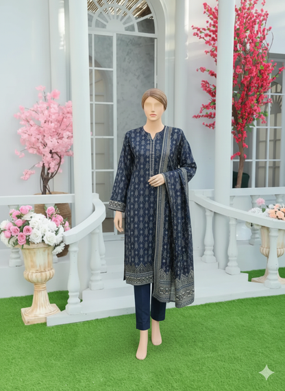 Bin Saeed | Stitched 3pc Printed Cotton Collection