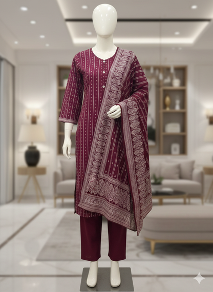 BIN SAEED | Stitch 3 Pc Printed Khaddar Collection