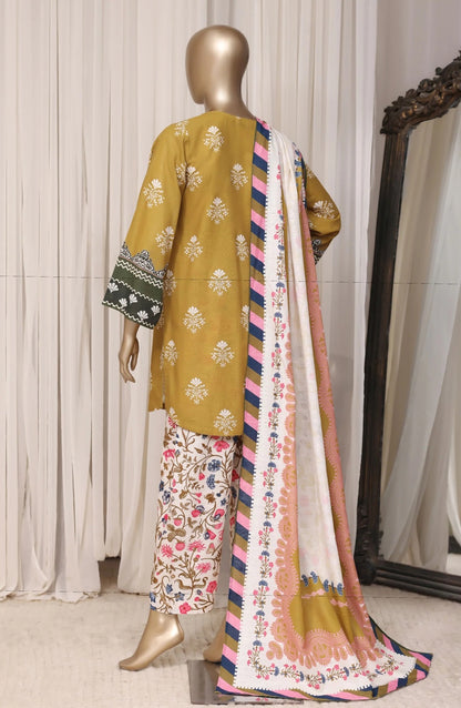 Mustard Olive suit, back view