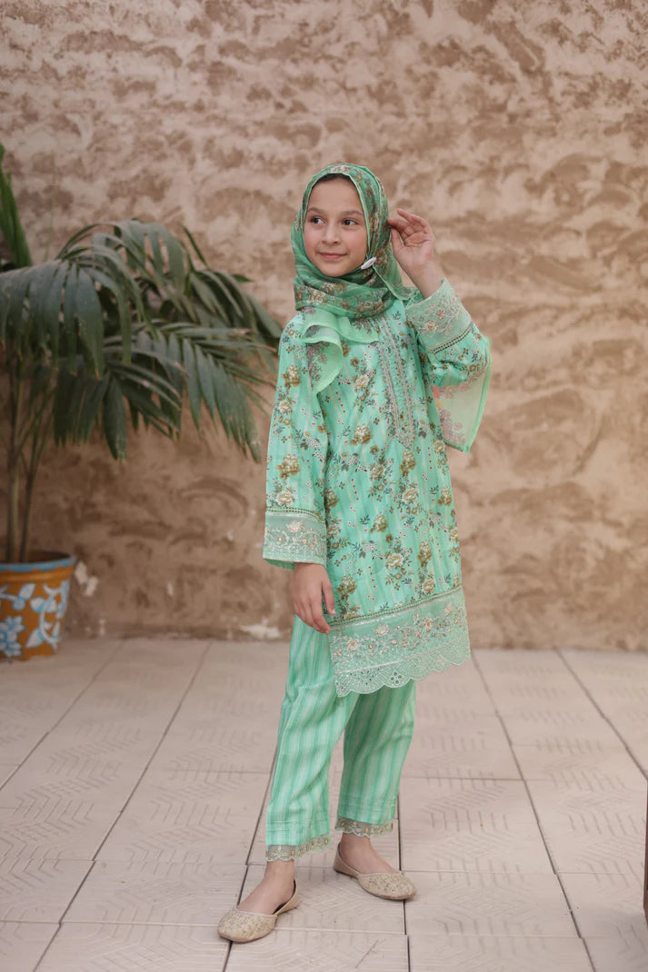 Shifa Kidz | by Suntex Fabrics Stitch 3 PC Embroidered Lawn