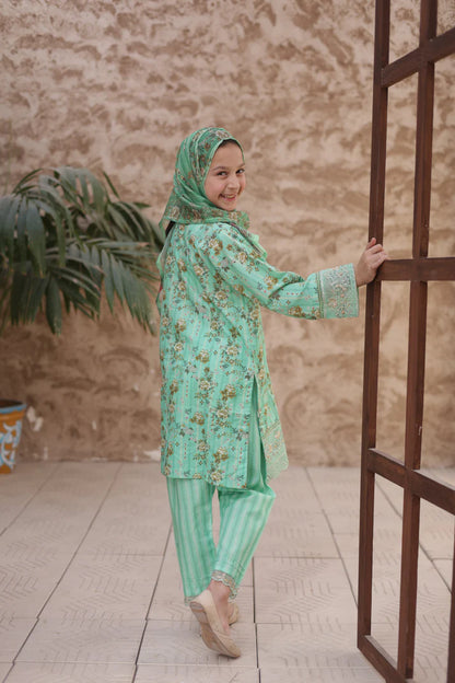 Shifa Kidz | by Suntex Fabrics Stitch 3 PC Embroidered Lawn