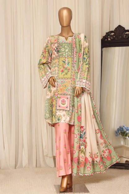 Sada Bahar | Stitched 3Pc Printed Linen - Premium Winter Collection - BarerahFabrics
