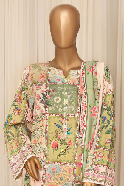 Sada Bahar | Stitched 3Pc Printed Linen - Premium Winter Collection - BarerahFabrics