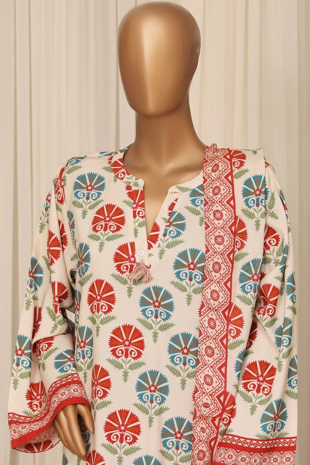 Sada Bahar | Stitched 3Pc Printed Linen - Premium Winter Collection - BarerahFabrics