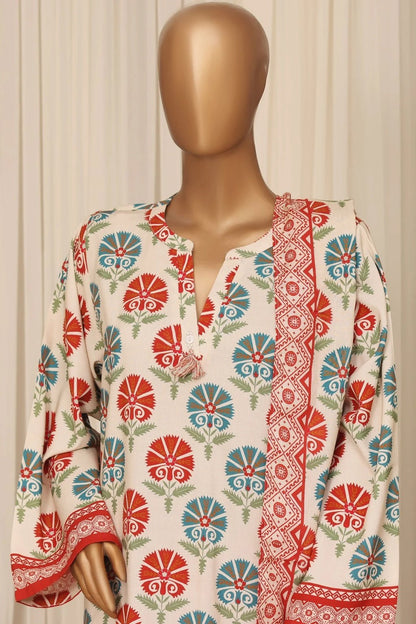 Sada Bahar | Stitched 3Pc Printed Linen - Premium Winter Collection - BarerahFabrics