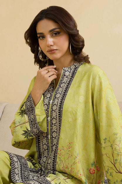 Zellbury Unstitched 2 Pc Digital Printed Embroidered Linen Collection