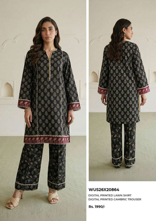 Zullbery Unstitched Printed Digital 2 Piece Lawn Collection