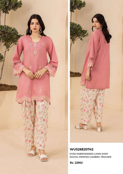 Zullbery | Unstitched Digital Printed Embroidered 2 Piece Lawn Collection