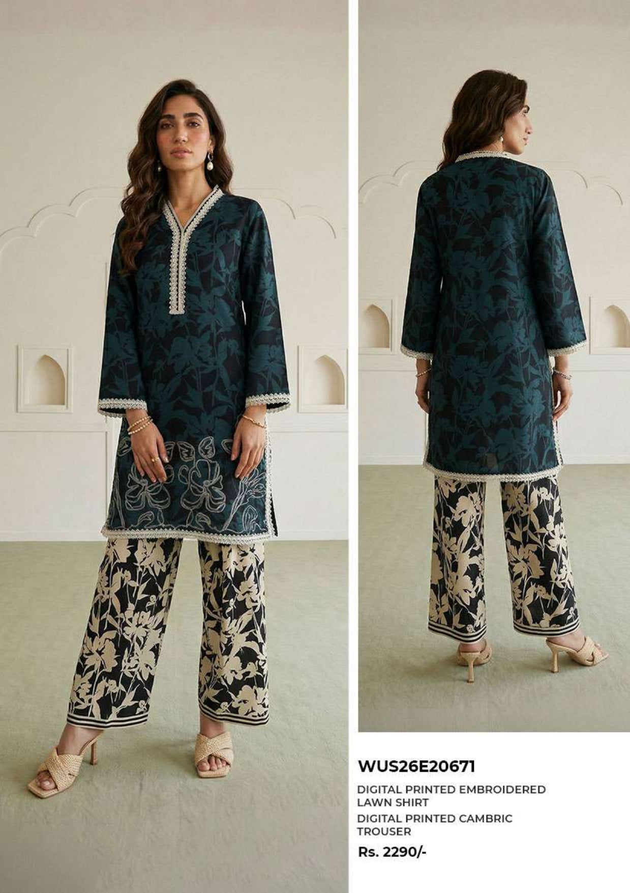 Zullbery | Unstitched Digital Printed 2 Piece Lawn Collection