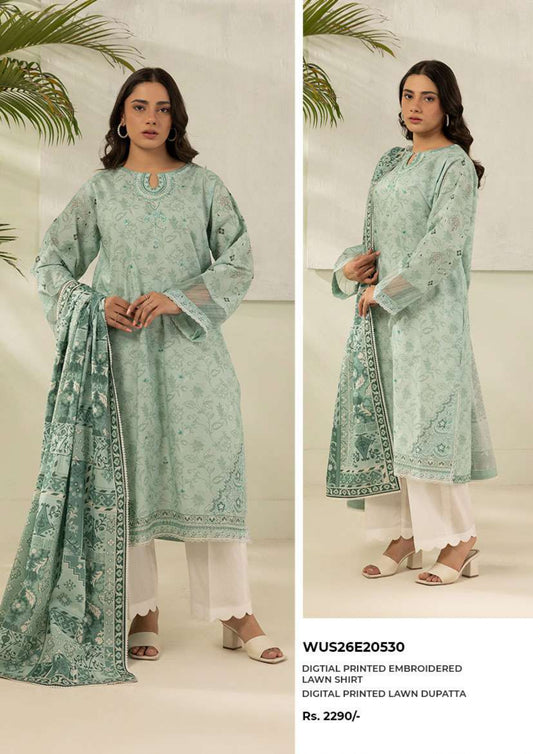 Zullbery | Unstitched Digital Printed Embroidered 2 Piece Lawn Collection