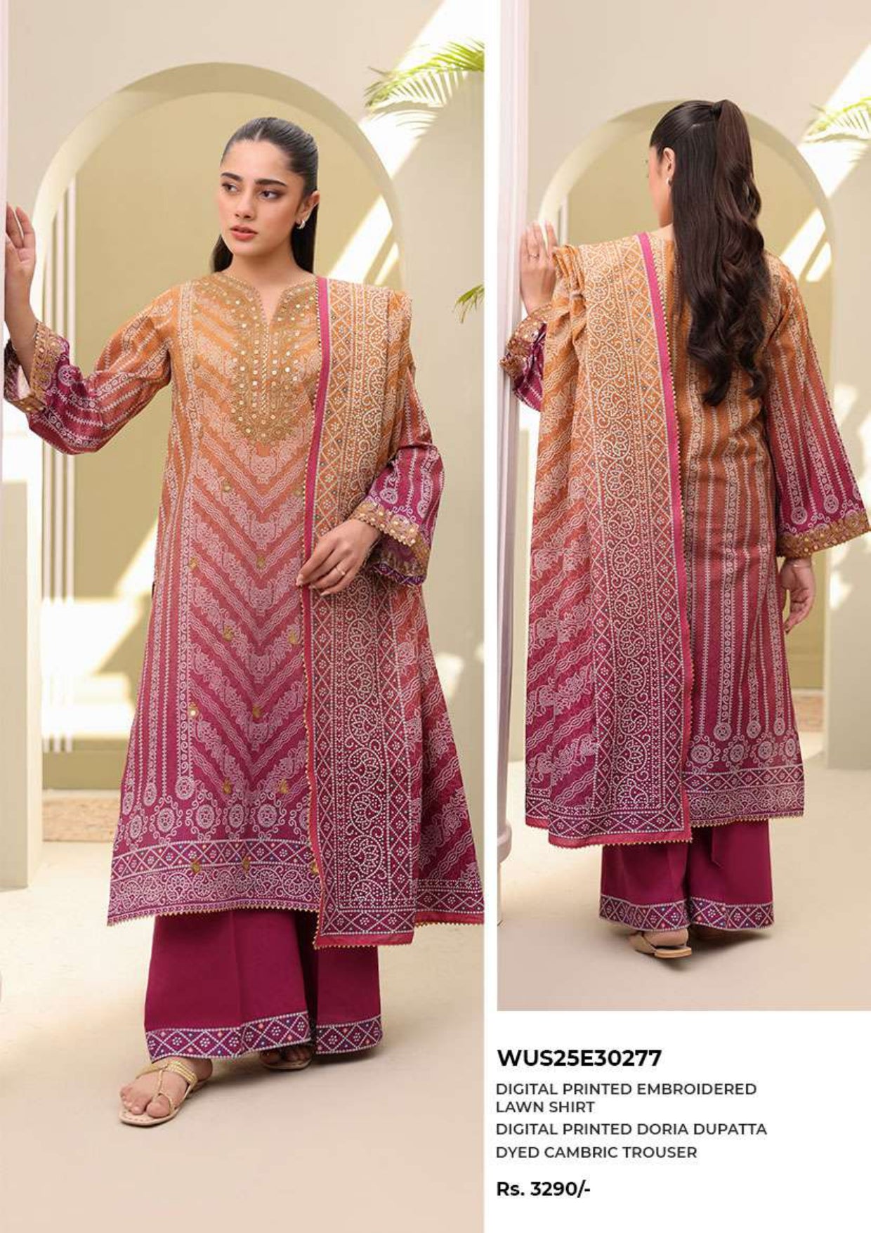 Zullbery Unstitched Digital Printed 3 Piece Lawn Collection