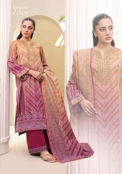 Zullbery Unstitched Digital Printed 3 Piece Lawn Collection