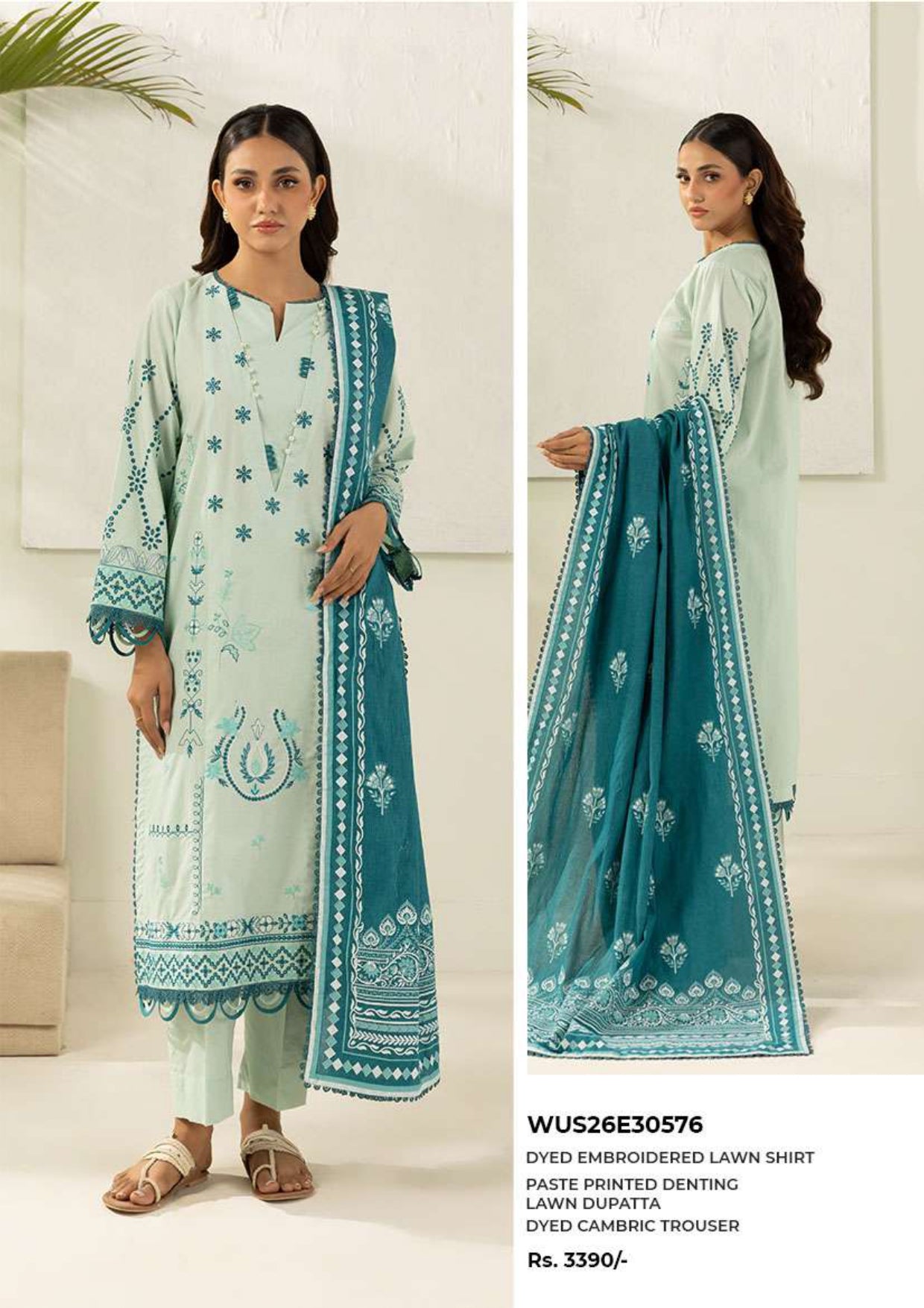 Zullbery | Unstitched Dyed Embroidered 3 Piece Lawn Collection