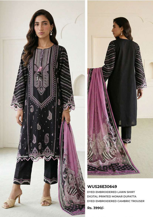 Zullbery | Unstitched Dyed Embroidered 3 Piece Lawn Collection