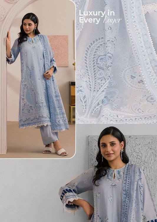Zullbery Unstitched Dyed Embroidered 3 Piece Lawn Collection
