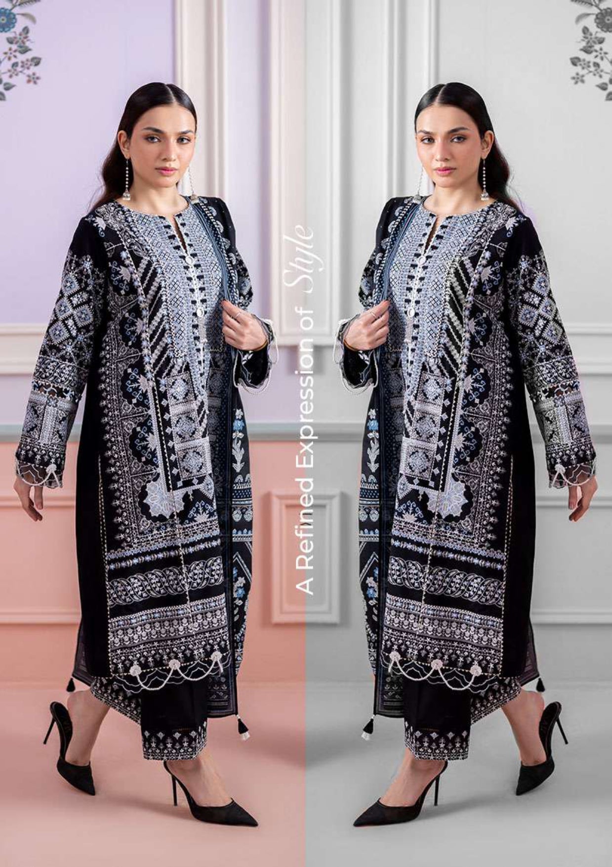 Zullbery | Unstitched Dyed Embroidered 3 Piece Lawn Collection