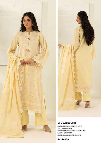 Zullbery | Unstitched Dyed Embroidered 3 Piece Jacquard Collection
