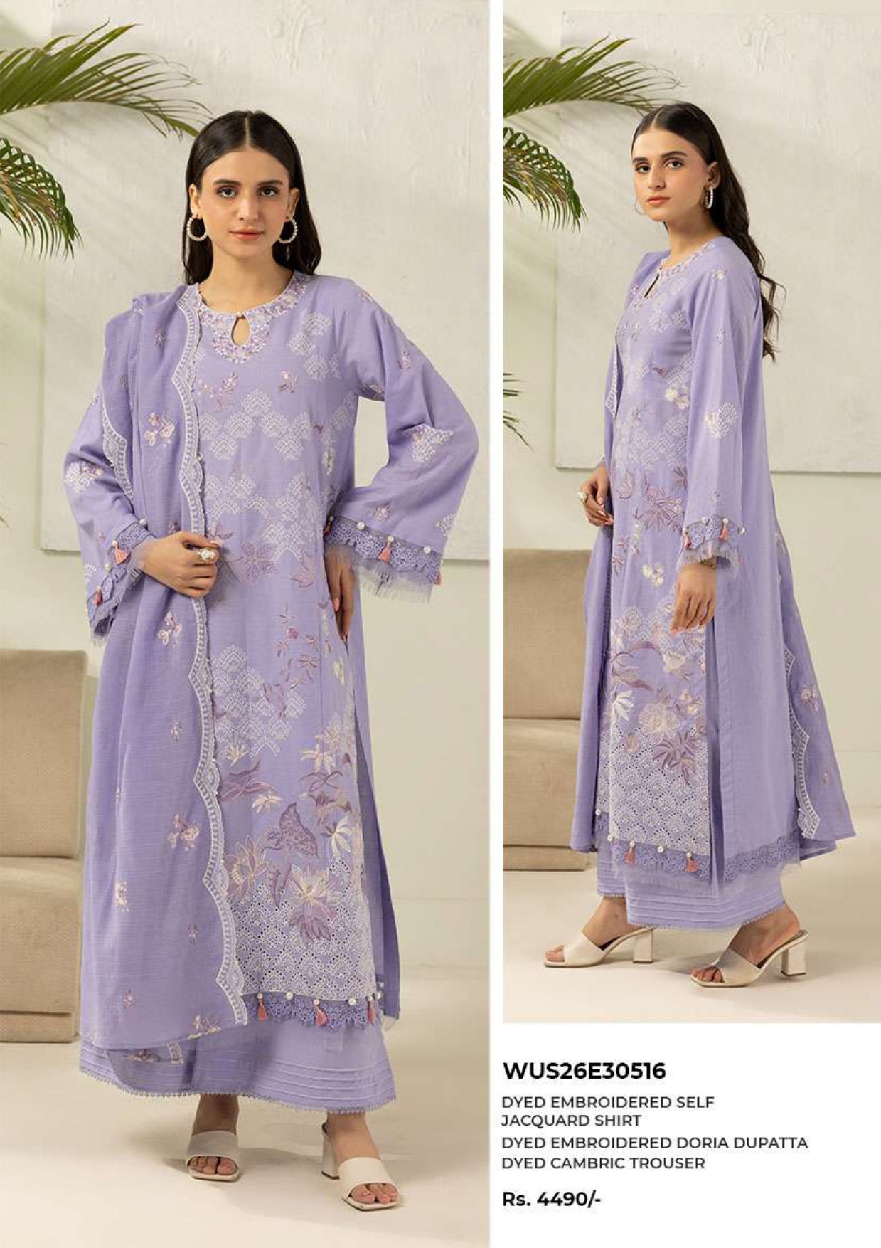 Zullbery | Unstitched Dyed Embroidered 3 Piece Jacquard Collection