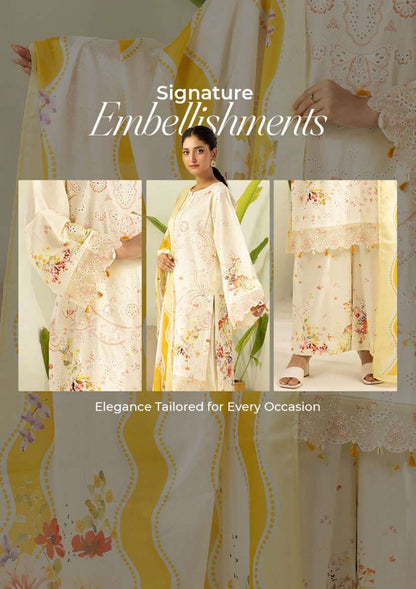 Zullbery | Unstitched Digital Printed Embroidered 3 Piece Cambric Collection