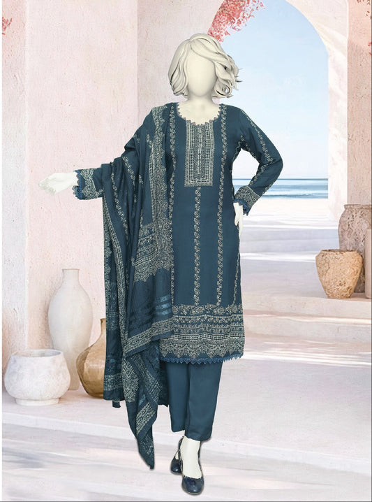 Mahnoor by ABC Fabric | Unstitch 3 Pc Printed Fabric Collection