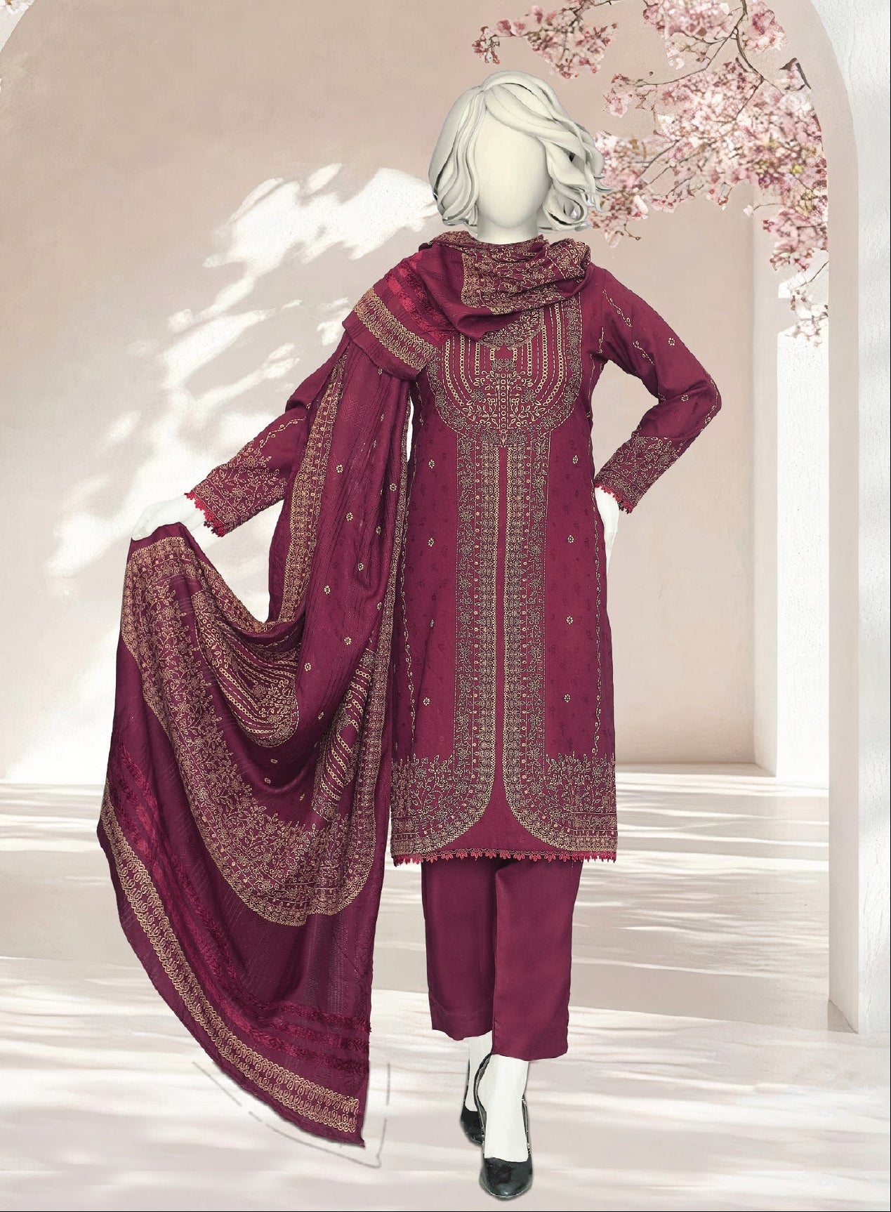 Mahnoor by ABC Fabric | Unstitch 3 Pc Printed Fabric Collection