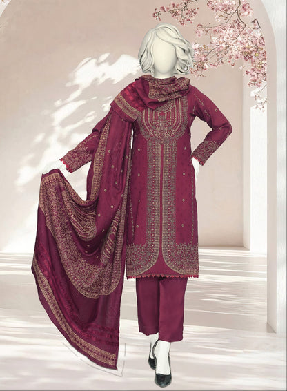 Mahnoor by ABC Fabric | Unstitch 3 Pc Printed Fabric Collection